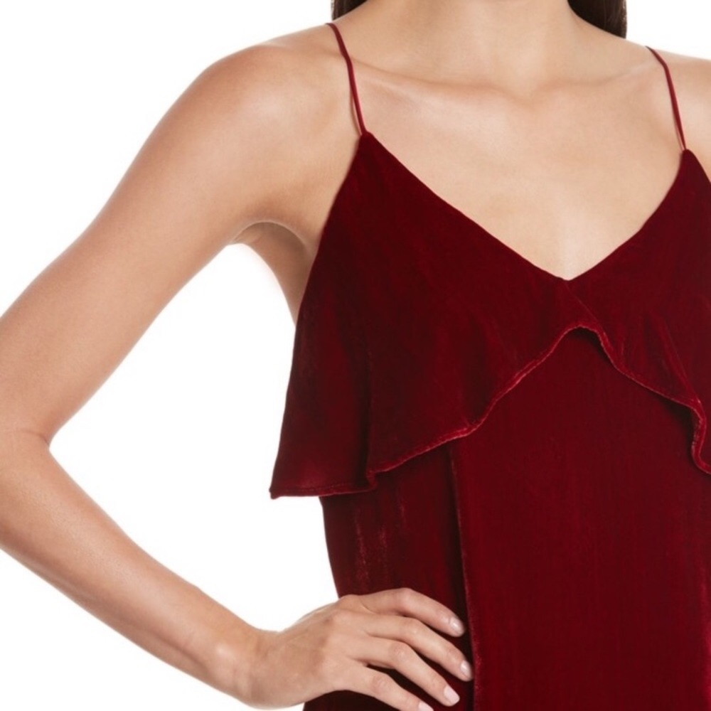 Alice and Olivia red velvet dress. - Picture 3 of 7